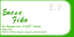 emese fiko business card